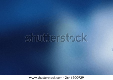 A soft, grainy gradient transitions from deep navy blue on the left to a bright, airy light blue on the right.