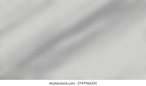 Soft gray diagonal shadows are cast across a subtly textured white surface creating a gentle...