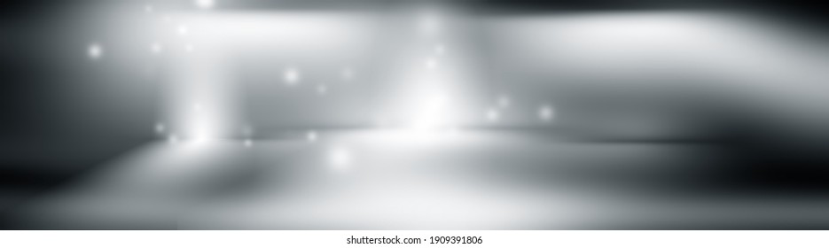 Soft Gray Studio Room Background, Grey Floor Backdrop With Spotlight 