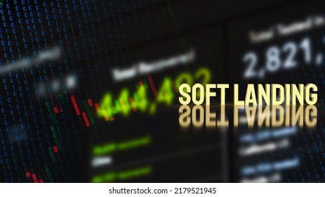 Soft Landing Gold Text On Business Background  3d Rendering