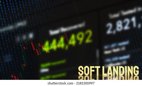 Soft Landing Gold Text On Business Background  3d Rendering