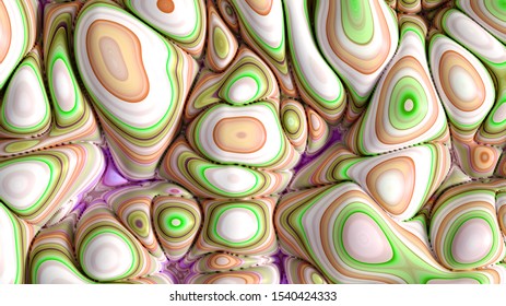 Soft, nice abstract background in bright colors. 3d illustration, 3d rendering.
