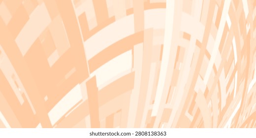 Soft peach abstract geometric background with curved layered shapes and modern architectural texture