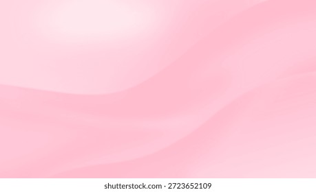 Soft pink gradient background with smooth flowing waves, pastel abstract texture for romantic design, beauty branding, valentine theme, modern minimal backdrop.