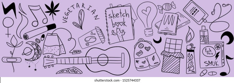 Soft Purple Wallpaper Aesthetic Things Stock Illustration 1525744337