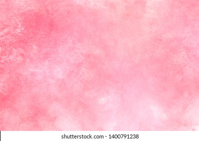 Soft smeared aquarelle painted magenta watercolor canvas for stain design  invitation card  vintage template  Ink effect light pink color shades gradient illustration textured paper background