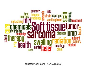 Soft Tissue Sarcoma Word Cloud Concept On White Background. 