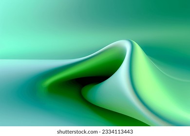 Soft Waves and Flowing Forms Merge in Artistic Harmony,Organic Fusion , 3d render