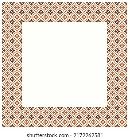 Software Created  Cross Stitch Pattern Of Picture Frame 