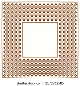 Software Created  Cross Stitch Pattern Of Picture Frame 