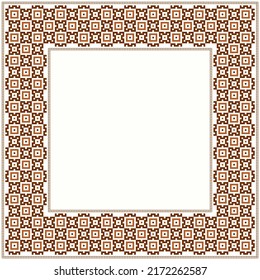 Software Created  Cross Stitch Pattern Of Picture Frame 