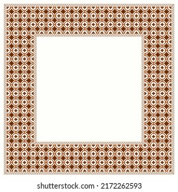 Software Created  Cross Stitch Pattern Of Picture Frame 