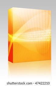 Software package box Illustration of data flows with ones and zeroes