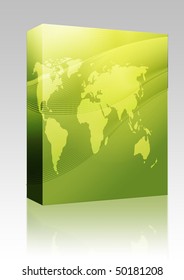 Software Package Box Map World Illustration Stock Illustration 50181208 ...