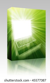 Software Package Box Notebook Laptop Computer Stock Illustration ...