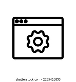 Software testing icon line isolated on white background. Black flat thin icon on modern outline style. Linear symbol and editable stroke. Simple and pixel perfect stroke illustration