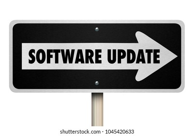 Software Update New Application Improved Features Sign 3d Illustration