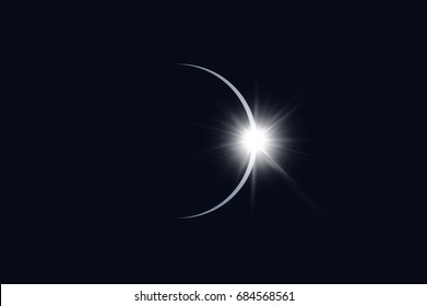 Eclipse Symbol On Black Background Sun Stock Vector (Royalty Free ...