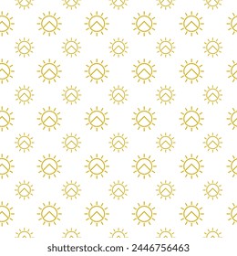 Solar energy pattern seamless isolated on white background