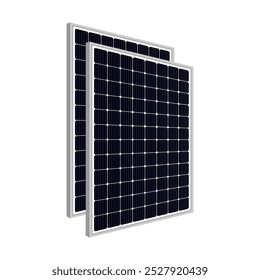 Solar Panel Isolated. 3D rendering - High Resolution Vector Editable - Isolated on White Background