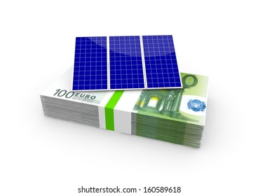 a solar panel on euro bundle