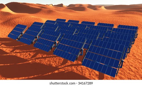 Solar Panels Desert