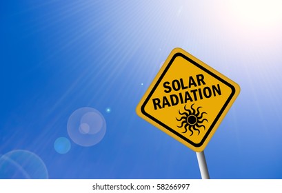 Solar Radiation Warning Sign