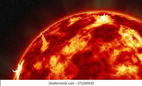 Solar Storm - Sun In A Solar Storm.