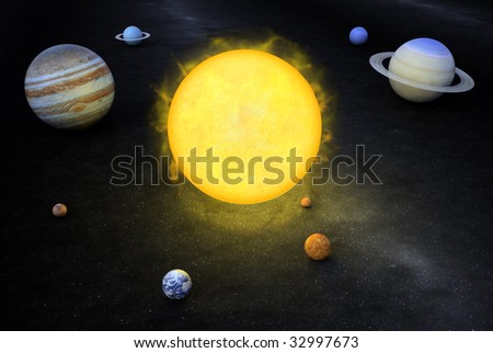 Solar System 3 D Illustration Stock Illustration Royalty