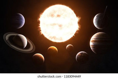 Mars Against Background Sun Solar System Stock Photo Edit Now