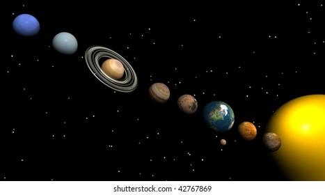 Planets Solar System View Space Elements Stock Illustration 619132346