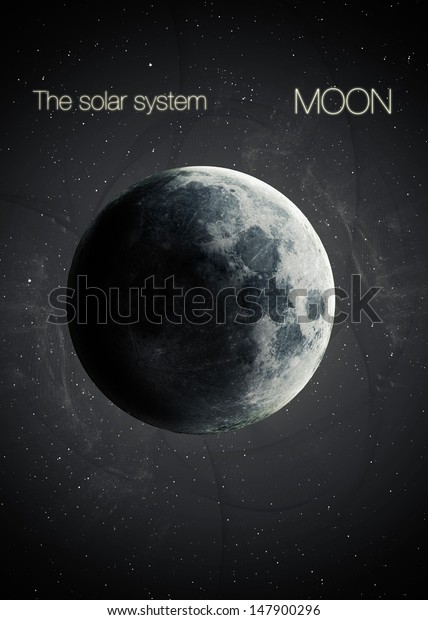Solar System - Planet Moon. Elements of this image\
furnished by NASA