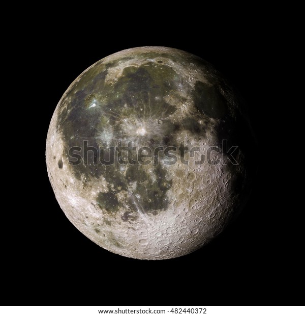 Solar system planet Moon on
black background 3d rendering. Elements of this image furnished by
NASA