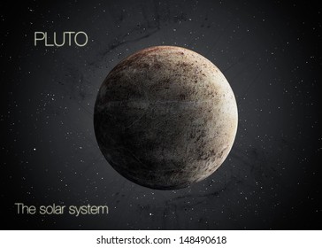 Solar System - Planet Pluto. Elements of this image furnished by NASA