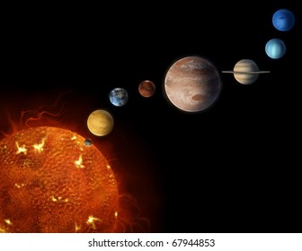 Solar System Planets Illustration