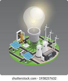 Solar And Windmill Renewable Energy Creative Ideas Plant Technician