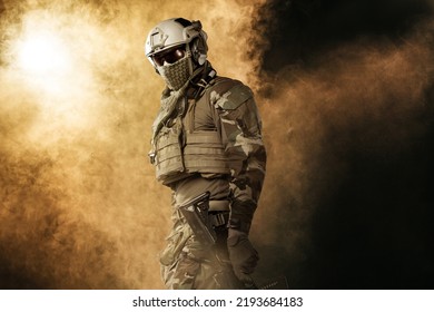 Soldier Standing In Fog War Scene Call Of Duty Game Pupg	
