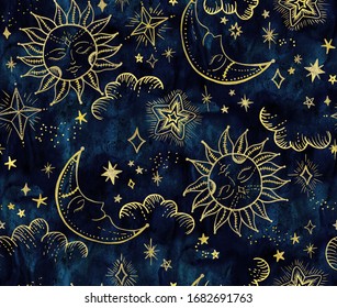 Soleil Cosmos Astrology Pattern Background