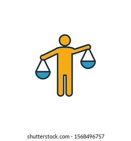 Solicitor Icon. Outline Filled Creative Elemet From Business Management Icons Collection. Premium Solicitor Icon For Ui, Ux, Apps, Software And Infographics.