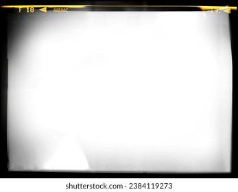Solid Blank White Rectangle with Black Border Frame, Suitable for Background Use