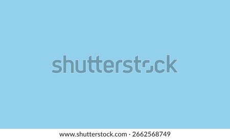 Solid blue background, light blue color, calming light blue. Light blue fills the background, creating a serene sky atmosphere. Solid color background.