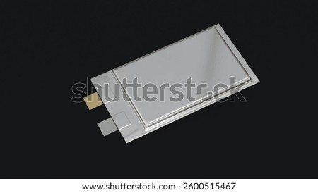 solid state batteries, Next Generation SSB pouch cell solid-state electric vehicle battery, High Energy Density Energy storage, production accumulator cell modules automotive manufacture, 3d render