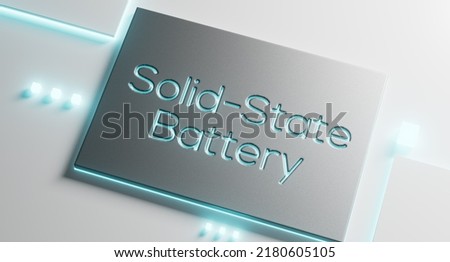 Solid-state battery pack design for electric vehicle (EV) concept, new research and development batteries with solid electrolyte energy storage for future car industry, 3d Illustration