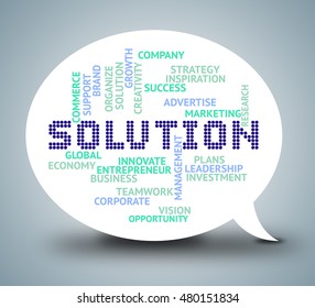 Solution Bubble Meaning Successful Goals And Achievement