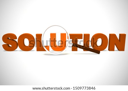 Solution concept icon means resolving and unravelling a problem. Creative and innovative final results - 3d illustration