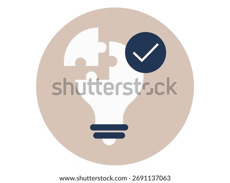 Solution icon. SEO symbol icon vector. Solid vector icons. Flat illustration concept