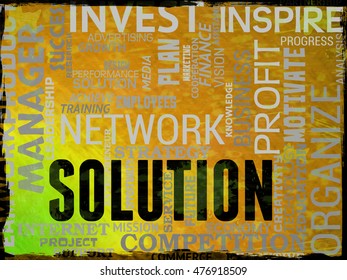 Solution Icons Representing Solving Successful And Success
