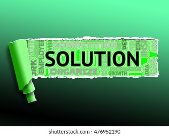 Solution Icons Representing Solving Successful And Resolution