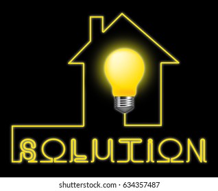 Solution Light Representing Solving Successful And Resolution