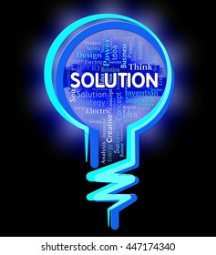 Solution Lightbulb Meaning Resolution Achievement And Success